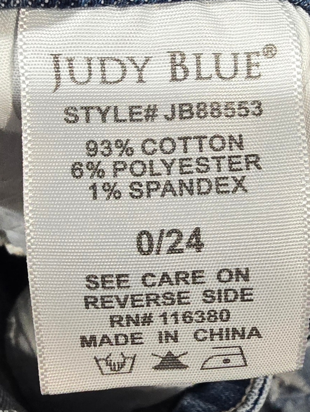 Judy Blue Star Crossed Midrise Distressed Boyfriend Fit Jeans Size 0/24 - Picture 7 of 7